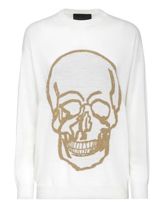 Philipp Plein Wool Pullover Round Neck LS