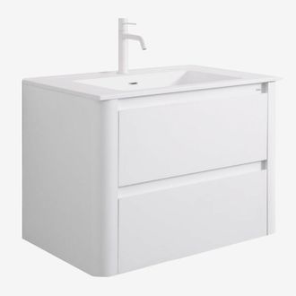 Sklum Sklum - Conjunto De Mueble De Ba&ntilde;o En Madera Con Lavabo Integrado Egerton