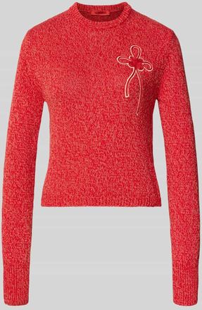 Max & Co. Slim Fit Strickpullover aus reiner Baumwolle Modell IGELO in Rot Melange, Gr&ouml;&szlig;e XL