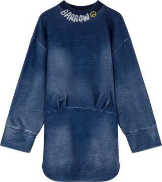 Barrow Sweatshirt met denim effect - Dames - Korte kleedjes - Blauw - S - Denim - Kleedjes