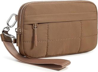 Generic Crossbody Bags Wristlet Purses Wallets with 4 Zipper for Women and Girls, Handbag Holder for Credit Cards and Daily Essentials (Brown)