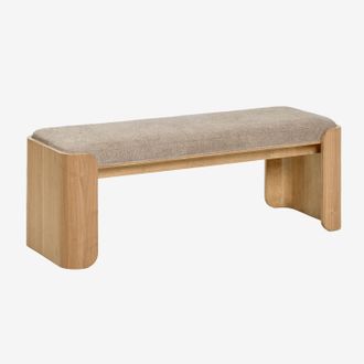 Sklum Banco En Madera De Caucho Y Chapa Lofren Sklum