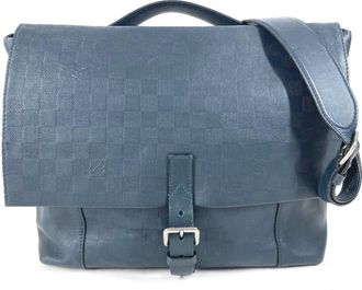Louis Vuitton Galle Navy Damier Infini Handbag Shoulder Bag Tote Bag (Pre-Owned)