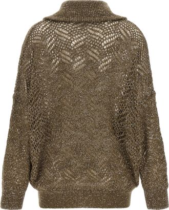 Brunello Cucinelli Womens Brown Polyamide Cardigan Clothing