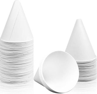 OEM Embudos, 50 Unidades, Mini Embudos De Papel Con Forma De Cono, Papel, Embudo C&oacute;nico, 8,5 X 10,5 Cm, Blanco