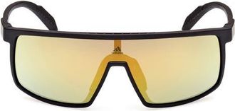 adidas Shield Sunglasses in Matte Black /Brown Mirror at Nordstrom