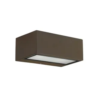 Leds - C4 Leds-c4 - Nemesis Aluminium - 1 Luz De Pared Exterior Marr&oacute;n Claro Ip54, E27