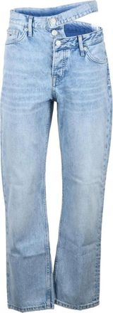 Tommy Jeans Jeans, Dames, Blauw, W26, Katoen, Straight Julie Cut Jeans