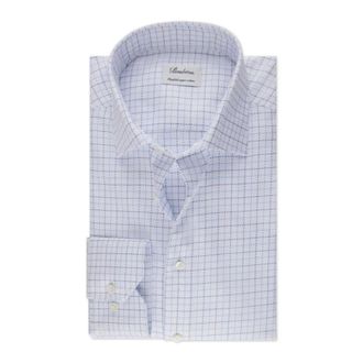 Stenströms Overhemden, Heren, Blauw, M, Katoen, Stijlvol Overhemd