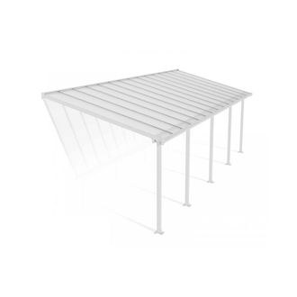Palram Patio Cover Olympia 3 x 8.51 Clear - L860 x W300 x H305 cm - White