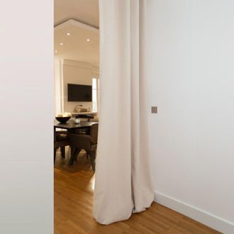 MOONDREAM Cortina separadora de ambientes con paso de varilla y trenzado