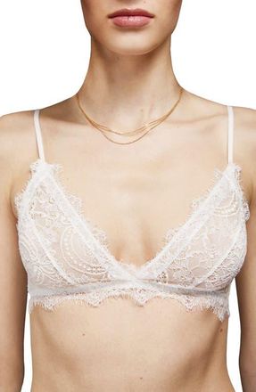 Anine Bing Ivory Lace Bra With Trim at Nordstrom, Size X-Large