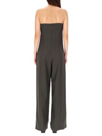 Jean Paul Gaultier Structured Bustier Jumpsuit with Wide-Leg Pants