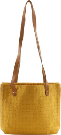 Herm&egrave;s Yellow Canvas Tote Bag (Pre-Owned)