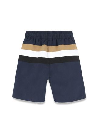 HUGO BOSS Quick-Drying Polyester Bermuda Shorts - Blue