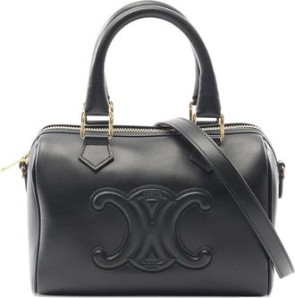 Celine 2021-2025 Smooth Calfskin Cuir Triomphe satchel - Zwart
