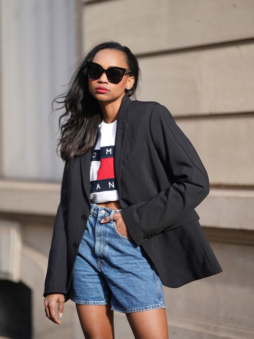 outfit pantaloncini jeans