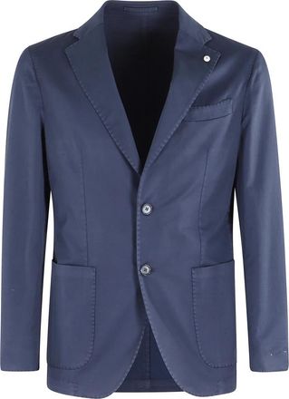 L.B.M. 1911 Beige Klassieke Reversjas - Heren - Blazers - Blauw - M - Jassen