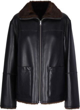 Stand Studio Reversible Eco-Shearling And Eco-Leather Jacket