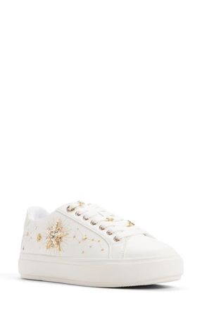 Aldo Starbright Platform Sneaker in White at Nordstrom, Size 8.5