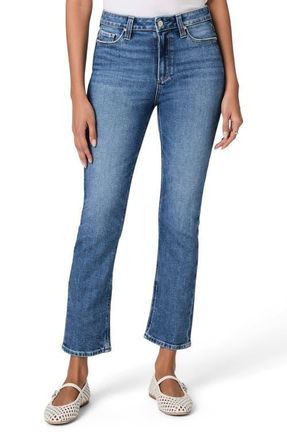 Paige Cindy High Waist Ankle Straight Leg Jeans in Monaco Mist at Nordstrom, Size 32