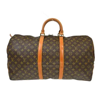 Louis Vuitton Keepall Monogram Canvas Brown Canvas Handbag (Pre-Owned)