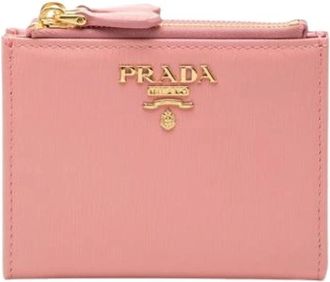Prada Pre-owned Bi-fold Portemonnee - Dames - Vintage Accessoires - Roze - ONE Size - Leer - Vintage