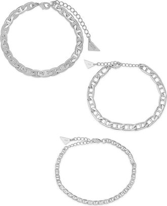 Sterling Forever Anchor Chain Bracelet Set