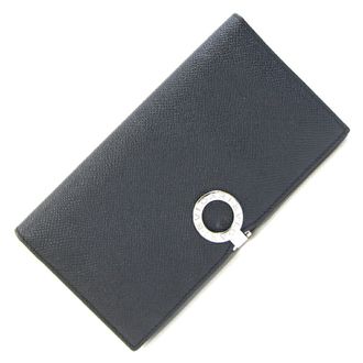 Bulgari Black Leather Long Bill Wallet (Bi-Fold) (Pre-Owned)