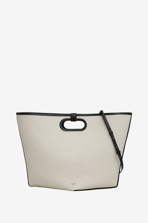 Alaia Shopper aus Baumwollcanvas und Leder Folded Large