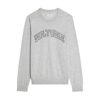 Zadig&Voltaire Kennedy Trui - Heren - Sweatshirts & Hoodies - Grijs - Maat: XL Kasjmier