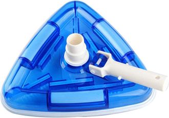OEM Cepillo Para Piscina Para Bomba, Skimmer - Aspiradora Con Conexi&oacute;n De 32/38 Mm, Triangular, Blanco/azul (transparente)