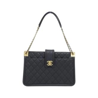 Chanel Pre-owned Vintage Schoudertas - Dames - Pre-owned - Zwart - Maat: ONE Size Leer