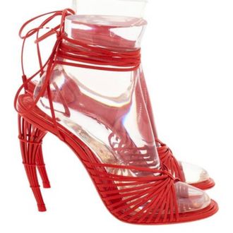 Ferragamo Atena Leather Strappy Sandals, Size 10 B