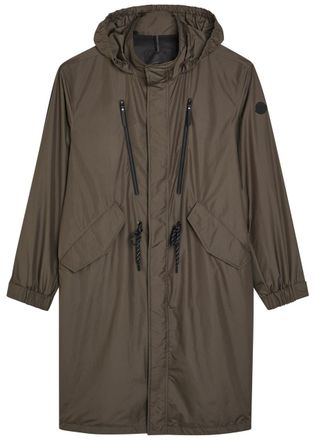 Moncler Alisa Hooded Shell Parka Coat - Dark Brown - 5 (UK44 / Xxl)