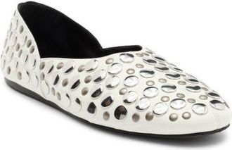 Khaite Jane Stud Ballet Flat in Optic White at Nordstrom, Size 6.5Us