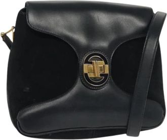 Gucci Pre-owned Suede gucci-bags - Dames - Vintage Schoudertas - Zwart - ONE Size - Vintage