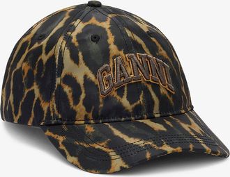 Ganni Beige Printed Nylon Cap