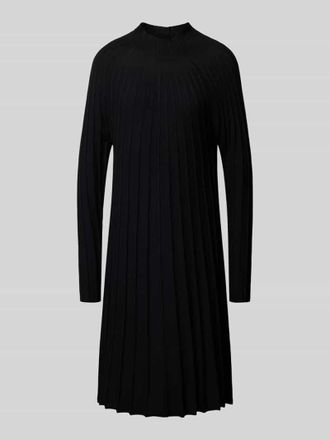 Christian Berg Knielanges Stickkleid mit Strukturmuster in Black, Größe 34