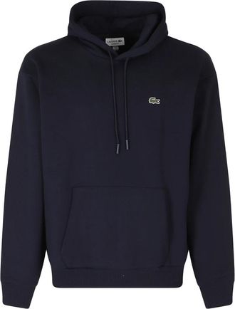 Lacoste Fleece Hoodie - Heren - Hoodies - Blauw - M - Katoen - Hoodies & sweatvesten