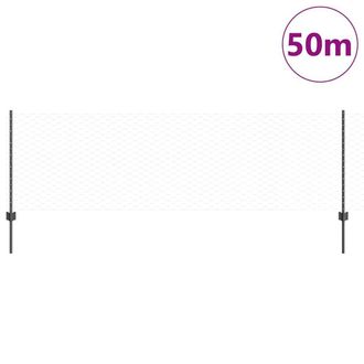 Berkfield Home Expandable Fence Posts 11 pcs U-Channel Grey 80 cm Steel, Hexagon