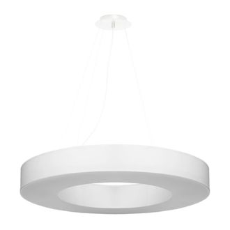 Sollux Lighting L&aacute;mpara de ara&ntilde;a blanco tela, pvc, acero alt. 102 cm