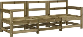 vidaXL 3 Piece Garden Lounge Set Impregnated Wood Pine vidaXL