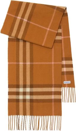 Burberry Sciarpa a quadri in cashmere - Arancione