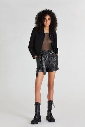 Patrizia Pepe Black Polyethylene Short And Mini Womens Shorts