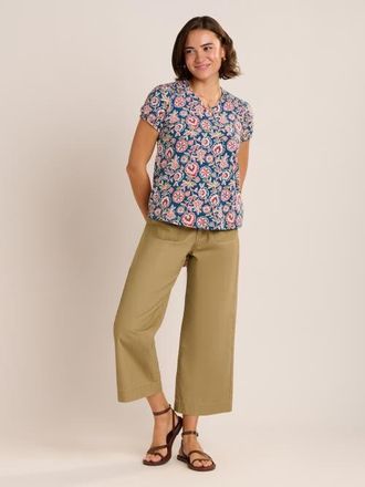 Brakeburn Sheridan Soft Floral Blouse in Blue at Nordstrom, Size 12