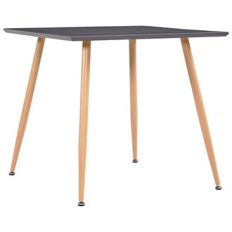 vidaXL Mesa De Comedor Mdf Gris Y Color Roble 80,5x80,5x73 Cm Vidaxl