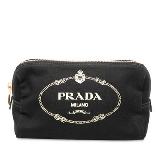 Prada Tweedehands Canvas Canapa Logo Etui
