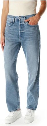 A Gold E 90s High Rise Loose Fit Jeans - Dames - Loose Fit Jeans - Blauw - W31 - Katoen - Jeans