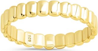 Sterling Forever Sterling Silver Stacey Textured Band Ring